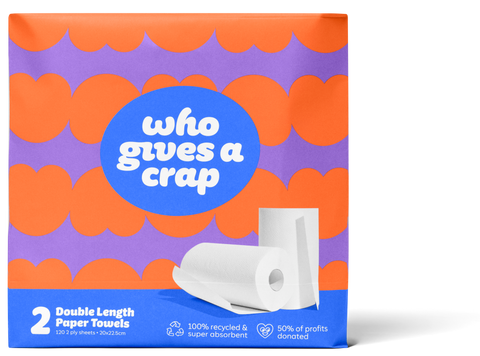 100% FSC Recycled Kitchen Rolls - 12 Retail Packs of 2